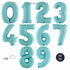 40 INCH | Pastel Blue Number Balloons