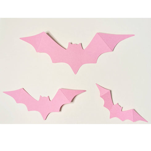 Black Paper Bat Decorations | Set 24