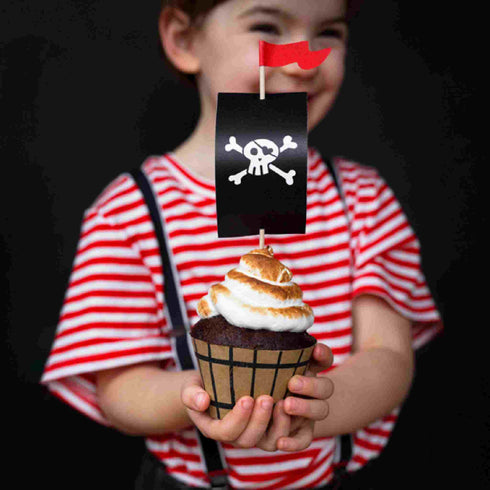 Pirate Birthday Cupcake Paper Toppers Kit | Set 6