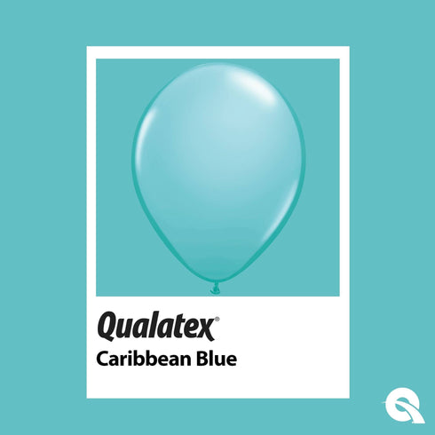 Caribbean Blue Teal | 16 Inch | Qualatex Latex Balloons | Package 6
