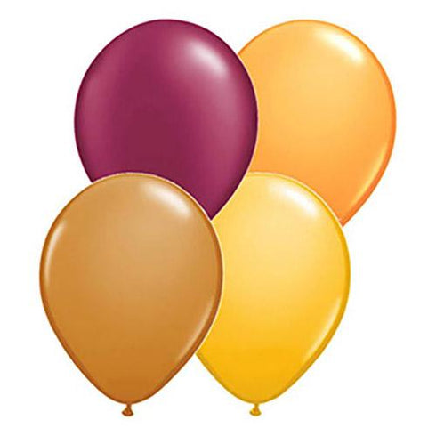 Autumn Colored Latex Balloon Mix | 5", 11", 16" or 36"