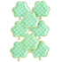 Checkered Green Shamrock Paper Party Plates | 8 INCH | Package 8