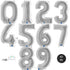40 INCH | Silver Number Balloons