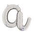 Letter A Script Balloons | Silver | Small 14 Inch