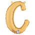 Letter C Script Balloons | Gold | Small 14 Inch