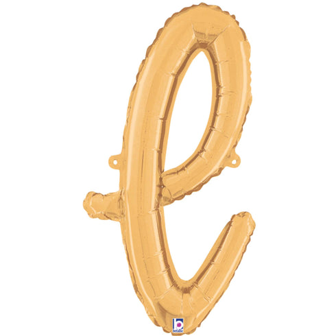 Letter L Script Balloons | Gold | Small 14 Inch