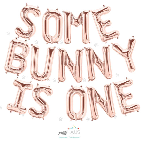 Some Bunny Is One Letter Balloons | Silver | Gold | Rose Gold | Pink | Blue