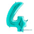 40 INCH | Teal Blue Number Balloons