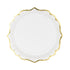 White and Metallic Gold Paper Plates | Package 6