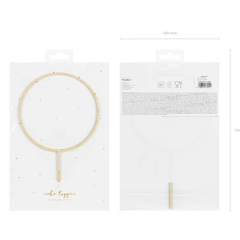 Round Hoop Cake Topper | Natural Wood | 9.5 INCH