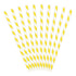 Yellow and White Striped Paper Party Straws | Set 10
